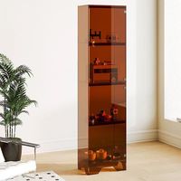 Vitrine bibliothèque au sol multicouche en acrylique personnalisée de luxe