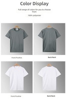 T-shirt personnalisé pour homme en maille respirante à séchage rapide, col rond, manches courtes, 150 g, 100 % polyester, vêtements de sport d'été, respirant, vente en gros, nouveauté