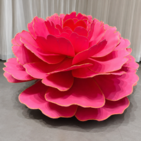 Grande sculpture florale géante en pivoine rose, fleur artificielle en papier, décoration pour événements de mariage, fourniture florale commerciale