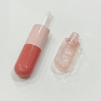 Tube de brillant à lèvres vide double embout OEM, transparent et rechargeable, pour salon de maquillage - Vente en gros directe usine