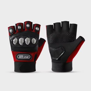 Gants d'équitation de <span class=keywords><strong>moto</strong></span> <span class=keywords><strong>demi</strong></span>-doigt personnalisés de motard de course sans doigts respirants pour hommes - Product Image 6