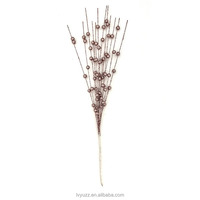 Spray de baies artificielles de Noël 43 cm, brindilles de baies scintillantes, branches de baies de Noël, tiges de baies décoratives pour sapin de Noël