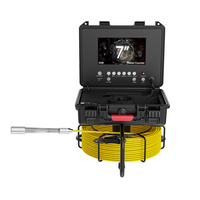 Caméra d'inspection de canalisation 30M avec écran IPS 7 pouces 1080P, localisateur 512Hz + compteur métrique, tige en fibre de verre auto-nivelante de 5mm