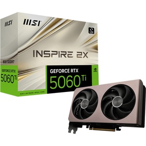 การ์ดจอรุ่นใหม่ M-S-I GeForce RTX 5060 Ti 8G INSPIRE 2X พร้อมหน่วยความจำ 8GB GDDR7 GeForce RTX 5060 Ti 8G INSPIRE 2X - Product Image 1