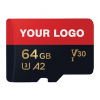 Carte Micro SDXC U3 A2 V30 64 Go, carte mémoire haute vitesse UHS-I pour la photographie et l'enregistrement vidéo, fournisseur d'usine OEM