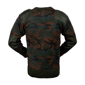 <strong>Wool</strong> / Acrylic V-neck Knitting Camouflage Pullover and Sweater - Product Image 4