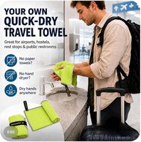 Serviette de toilette et de visage en microfibre ultra-légère à séchage rapide pour le camping, le yoga, la randonnée et les activités sportives