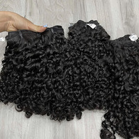 Extensions de cheveux humains Remy Super Double Drawn pour cheveux bouclés, provenant d'un seul donneur, sans nœuds, sans perte, lots vietnamiens