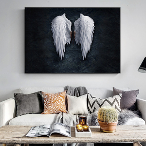 Modern Angel Wings Wall poster e stampe Abstract Angel Feather Pop Art Canvas Home Decor immagini per <span class=keywords><strong>soggiorno</strong></span> Cuadros - Product Image 5