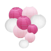 Decoraciones colgantes de papel chino o japonés redondas de 12 pulgadas, farolillos de bolas, lámparas para cumpleaños, boda, fiesta, decoración