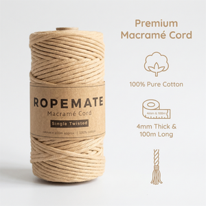Cordón de Algodón de 4 mm, 42 Colores, Hilo de Algodón Puro de Alta Calidad, Rollo de 100 m para Manualidades, Tejidos, Hojas, Plumas, DIY - Product Image 1