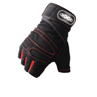 Gants de sécurité demi-doigts pour entraînement physique, respirants, antidérapants, avec protège-poignets, vente en gros, musculation, polyester, sans silicone