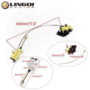 LINGQI Pompa Master Silinder Rem Hidrolik Belakang Sepeda Motor Balap Kit Rem Cakram Depan untuk Motor Pit <span class=keywords><strong>Bike</strong></span> Motocross 110cc 125cc 140cc - Product Image 2