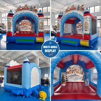 Château gonflable pour enfants, thème animaux, imperméable, qualité commerciale, dinosaure, pour les fêtes d'hiver et la neige