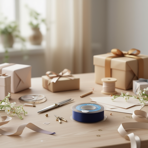 Nastro in Raso Iln 2,5cm 25Y Blu Navy D-35 - Product Image 3