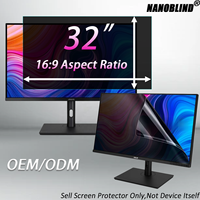 Filtre de confidentialité double face de qualité supérieure, vente en gros d'usine, protection d'écran anti-espion et anti-reflet pour moniteur universel 32 pouces 16:9