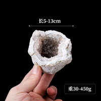 Spécimen de géode d'agate en cristal naturel, pierres brutes, décoration d'intérieur, ornement porte-bonheur, Chine
