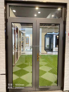 Meilleures ventes Double <span class=keywords><strong>vitrage</strong></span> trempé impact alliage d'aluminium Portes extérieures en verre insonorisées Outdoor Home Villa Hotel - Product Image 3