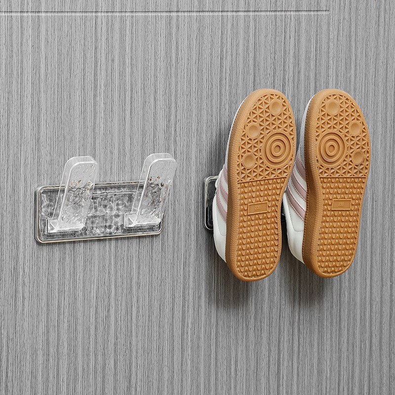 Étagère à chaussures murale en argent transparent