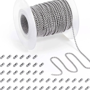 Ewang Stainless Steel 3.2mm Necklace Ball <b>Chain</b> DIY Craft Making Rolls Ball Beaded <b>Chain</b> - Product Image 5