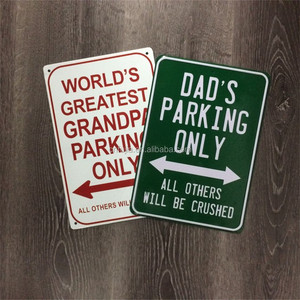 Custom Design Funny Parking Sign <strong>Garden</strong> <strong>Metal</strong> <strong>Signs</strong> - Product Image 1