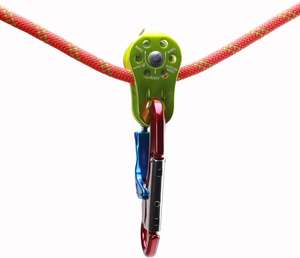 Puleggia di salvataggio puleggia da arrampicata in lega di alluminio e magnesio puleggia per fune girevole singola per impieghi gravosi per attrezzature di sicurezza per l'arrampicata su blocchi - Product Image 5