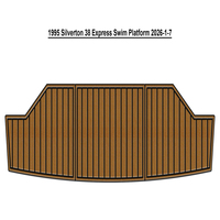 Tapis de plateforme de bain pour bateau 1995 Silverton 38 Express, en mousse EVA, imitation teck, style SeaDek MarineMat, auto-adhésif