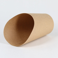 Boîte de gobelets jetables en papier kraft personnalisable, porte-cuillère étanche portable pour frites, croustilles, snacks, échantillon gratuit