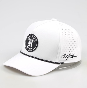 Hiệu Suất Tùy Chỉnh Cao Su PVC Vá Logo 5 Bảng Điều Chỉnh Thể Thao Laser Cắt Lỗ Gorras Dây Lướt Snapback Không Thấm Nước Golf Hat Mũ Bóng Chày - Product Image 1