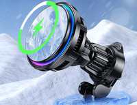 Eway 2026 Nouveau Chargeur de Voiture Magnétique Sans Fil Professionnel 10W Type-C avec Refroidissement Semi-conducteur et Lumières RGB Fluides à 360°