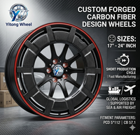 Jantes forgées personnalisées en fibre de carbone, design carbone, 17 18 19 20 21 22 23 24 pouces, 5*112 57.1 pour Mercedes Benz AMG GLE GLS
