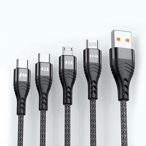 6A 4in1 3in1 USB Type C Câble Smart Charge Micro USB Type C Câble pour <span class=keywords><strong>iPhone</strong></span> 14/<span class=keywords><strong>13</strong></span>/12 Pro Max Huawei UCB07 - Product Image 4
