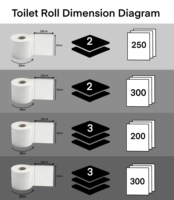 Papier toilette en bambou fantaisie, 2 plis, 25 m, rouleau de papier toilette imprimé avec des messages amusants de précaution et d'avertissement de danger