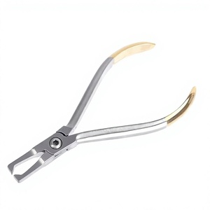 Pince orthopédique universelle coupe-fil à mâchoires en carbure de tungstène, poignées dorées, en acier inoxydable, pour usage dentaire manuel - Product Image 2