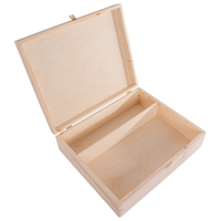 Boîte de rangement en bois pour bouteilles de vin et souvenirs, avec couvercle et compartiments, en bois brut non fini pour l'artisanat