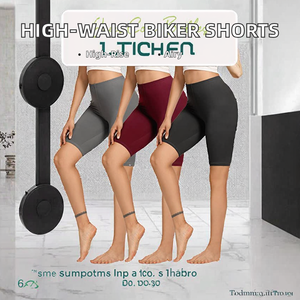 Leggings de Yoga de Cintura Alta para Mujer, de Spandex Suave, con Estampado Moderno, Estilo Casual, Shorts para Ciclismo y Ejercicio, Directo de Fábrica - Product Image 2