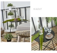 Petite Table auxiliaire de canapé, en métal, Design KD, pour salon, chambre à coucher, balcon