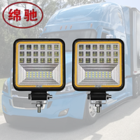 Lkt 135W Projecteur de Travail Carré à LED 4 Pouces Universel pour Voiture 12V Blanc pour Véhicules Tout-Terrain et Camions Lourds