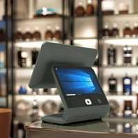 Terminal de point de vente à double écran 15,6 pouces 1920x1080 80 mm QR Android/Windows avec solution logicielle gratuite pour restaurant, Wi-Fi 6, Bluetooth 5.2