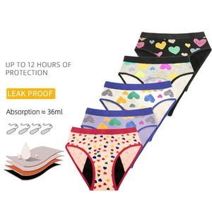 Culottes menstruelles en coton ultra-fin 4 couches anti-fuites <span class=keywords><strong>pour</strong></span> adolescentes et étudiantes, flux abondant, vente en gros - Product Image 1