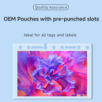 Pochettes de plastification thermique personnalisées pour cartes de visite avec trou de reliure, pochettes de plastification transparentes, feuilles de plastification pour cartes d'identité