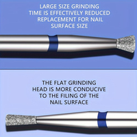 Ensemble de forets à ongles en forme de cône inversé, forets durables en carbure de tungstène pour le retrait du gel, la suppression des strass et le travail des cuticules