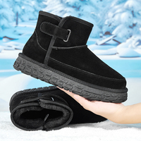 Chaussures rétro pour hommes d'extérieur, respirantes, en maille, à lacets, plateforme, mocassins, bottes Oxford, cuir véritable, bottes d'hiver pour la neige