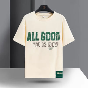 2025 t-shirt da uomo alla moda in velluto a maniche corte stile formale per la parte superiore del corpo sottile stampata per coppie giovanili primavera estate - Product Image 2