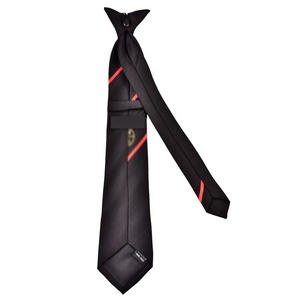Wholesale High Quality Hand Made Custom logo <strong>Clip</strong> <strong>on</strong> Polyester Neck <strong>Ties</strong> for School - Product Image 5