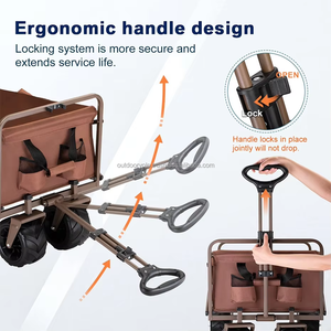 Chariots utilitaires personnalisés avec roues - Grand modèle portable 360 °   Roues pivotantes pour le jardinage, les achats en plein air - Product Image 6