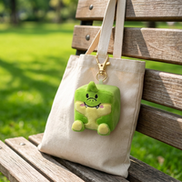 Porte-clés en mousse à mémoire de forme anti-stress Pafibudi, jouet en peluche à rebond lent, compagnon de bureau, figurine de petite taille, Saint-Valentin
