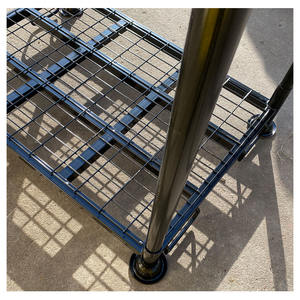 Heavy duty מתכת לערום מסגרות משטחי מחסן כלים ציוד stackable מדפי - Product Image 3