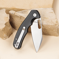Couteau pliant en aluminium et acier inoxydable D2, artisanat de précision, noir, EDC, haute dureté, pour la chasse, la pêche, le camping, la randonnée