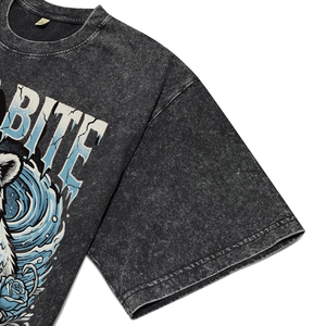 New Wholesale Custom Trendy Polar Bear Design Print T-shirt for <b>Men</b> Cotton Acd Wash Garment Dye Tees Clothing Hot Supplier - Product Image 5